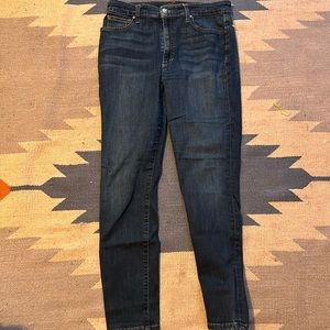 Joes high rise skinny ankle jeans.